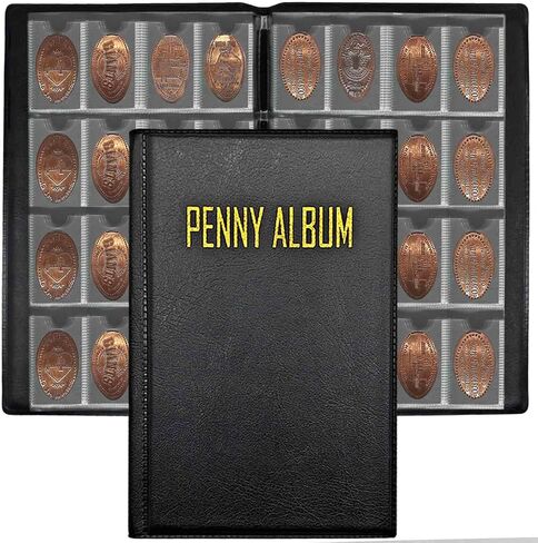 108 Pockets Pressed Penny Collecting Album BookSuitable for Work or Travel in Saudi Arabia