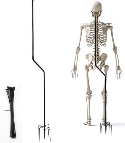 1Set Adjust Metal Skeleton Stand for 5.9/6.56ft Halloween Skeleton,30 Ties in Saudi Arabia
