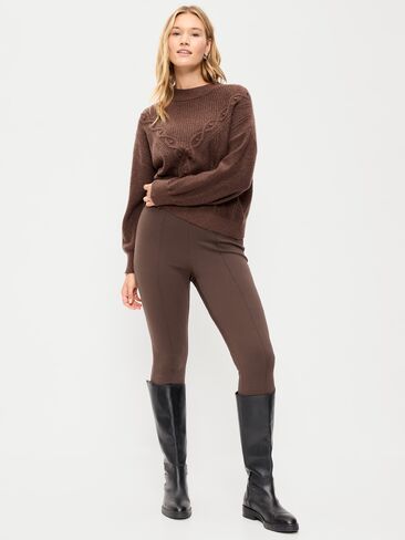 Old Navy High-Waisted Stirrup Leggings for Women - Earthen in Kuwait