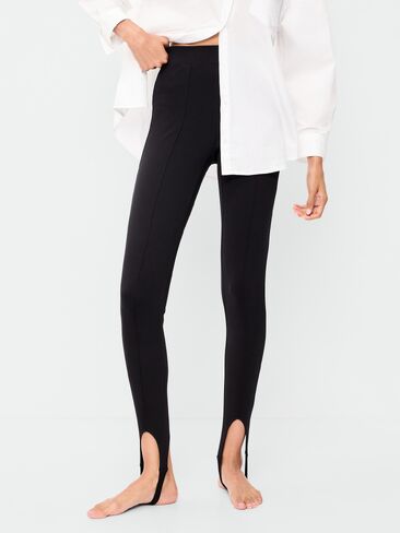 Old Navy High-Waisted Stirrup Leggings for Women - Black Jack in Kuwait