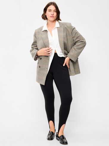 Old Navy High-Waisted Stirrup Leggings for Women - Black Jack in Kuwait