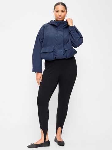 Old Navy High-Waisted Stirrup Leggings for Women - Black Jack in Kuwait