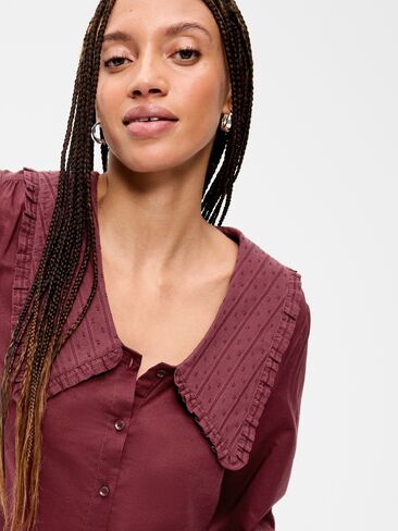 Old Navy Long-Sleeve Statement Collar Button-Front Top - Reddy Or Not in Saudi Arabia