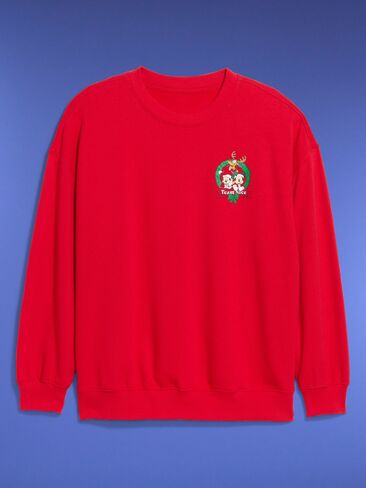 Old Navy Old Navy x Disney Oversized Graphic Sweatshirt for Women - Amaryllis in Saudi Arabia