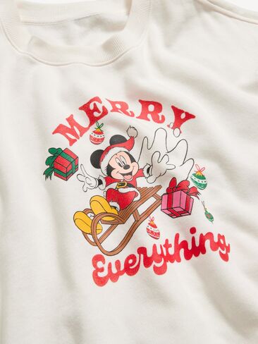 Old Navy Old Navy x Disney Oversized Graphic Sweatshirt for Women - Sea Salt in Saudi Arabia