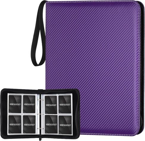 GERMUN Trading Card Binder, 900 Pockets Card Binder, 9-Poccket Sided Pocket Sports Card Binder, Premium Card Binders Compatible with MTG, TCG, Baseball Cards(Carbon Black) in Kuwait