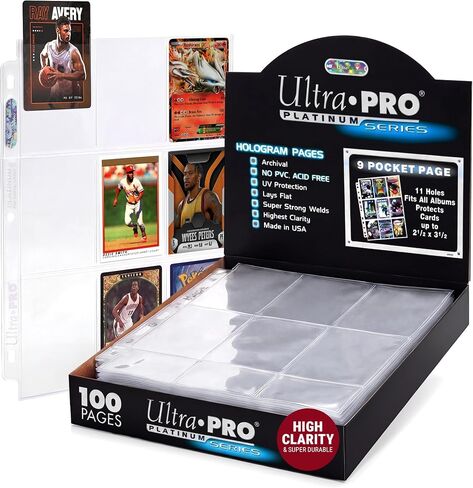 Ultra Pro Platinum 9-Pocket Binder Pages, 100 Pages in Saudi Arabia