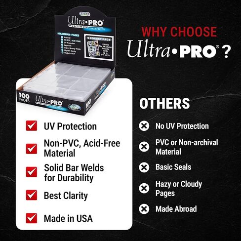 Ultra Pro Platinum 9-Pocket Binder Pages, 100 Pages in Saudi Arabia
