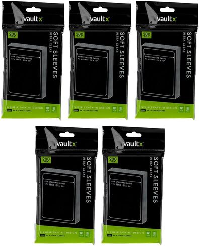 Vault X Soft Penny Sleeves (200 Pack) Clear for Trading Cards TCG in Saudi Arabia