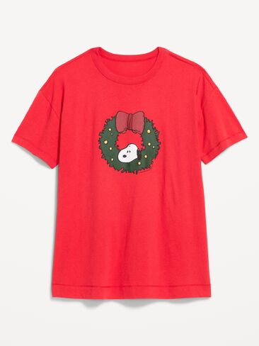 Old Navy Peanuts™ Snoopy Oversized Tunic T-Shirt - Scotty Red in Saudi Arabia