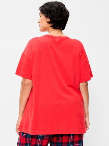 Old Navy Peanuts™ Snoopy Oversized Tunic T-Shirt - Scotty Red in Saudi Arabia