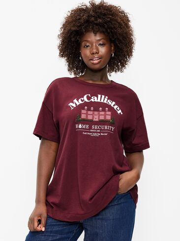 Old Navy Home Alone™ Oversized Tunic T-Shirt - Deep Cherry Red in Saudi Arabia