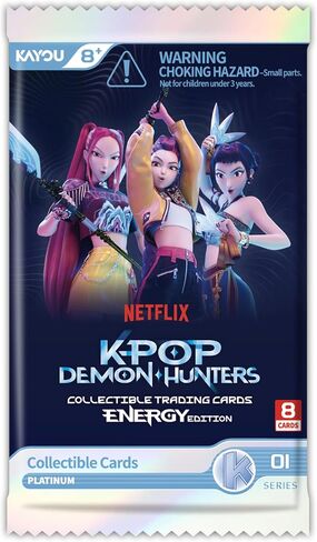 Kpop Demon Hunters, Collectible Trading Cards, Energy Edition, Series 1, 12 Packs, 8 Cards/Pack in Kuwait