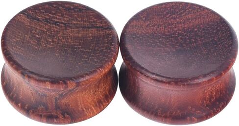 Oyaface Wood Saddle Plugs Set Natural Ear Gauges Tunnels Plugs Stretchers 0G-30mm in Kuwait