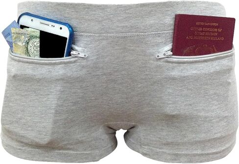 Clever Travel Companion Men's Underwear with 2 Secret Zipper Pockets, 100% Pickpocket Proof Holiday Tour in Kuwait
