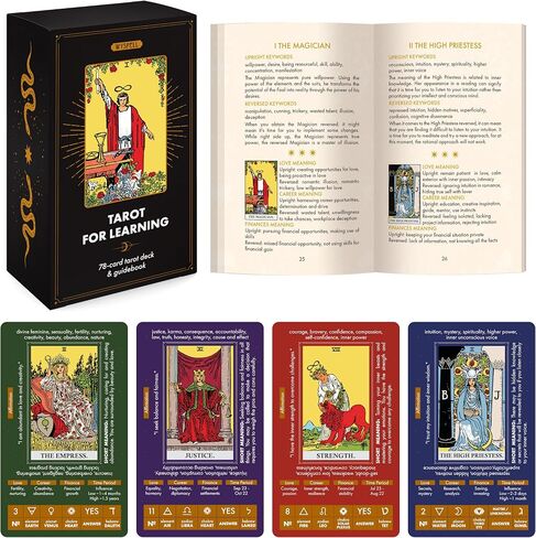 Wyspell Tarot for Learning - Tarot Cards with Meanings on Them & Guidebook in Kuwait