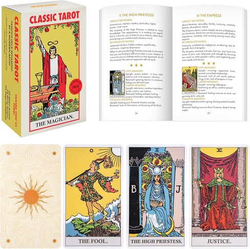 Wyspell Classic Tarot Cards for Beginners - Traditional Tarot Deck (Dark) in Kuwait