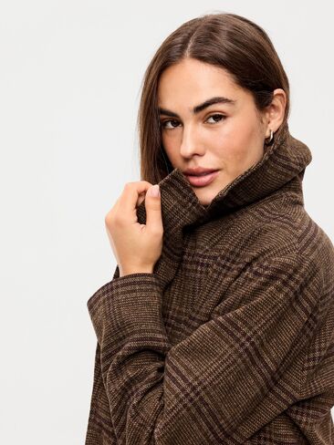 Old Navy Oversized Full-Length Overcoat - Brown Plaid in Kuwait