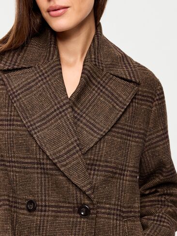 Old Navy Oversized Full-Length Overcoat - Brown Plaid in Kuwait
