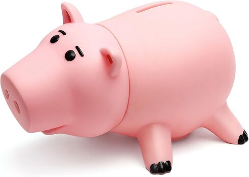 Piggy Bank, Cute Plastic Coin Bank for Boys and Girls, Unbreakable Pig Money Bank for Kids Gift (Pink) in Kuwait