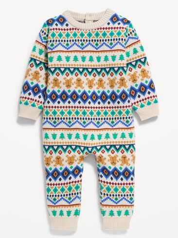 Old Navy Long-Sleeve Fair Isle Sweater One-Piece for Baby - Fairisle Multistripe in Kuwait