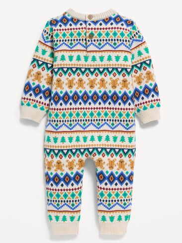 Old Navy Long-Sleeve Fair Isle Sweater One-Piece for Baby - Fairisle Multistripe in Kuwait