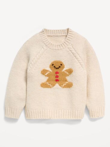 Old Navy Long-Sleeve Graphic Sweater for Baby - Gingerbread Man in Kuwait