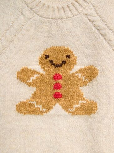 Old Navy Long-Sleeve Graphic Sweater for Baby - Gingerbread Man in Kuwait