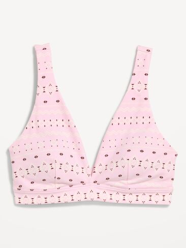 Old Navy Light Support PowerChill  V-Neck Sports Bra - Palest Blossom in Kuwait