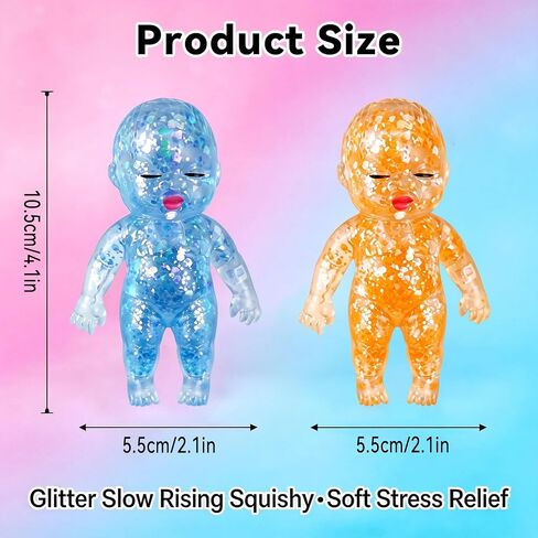 4PCS Glitter Squishies Toys, Portable Desk Decor & Anxiety Relief Gift in Saudi Arabia