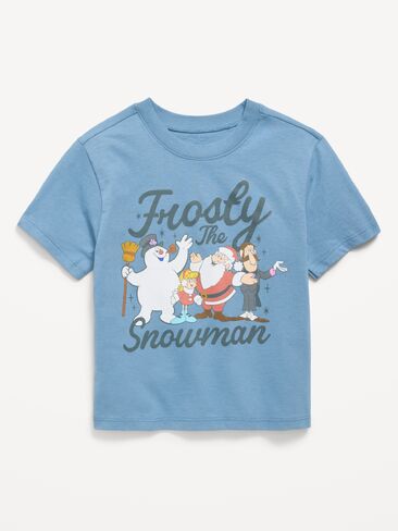Old Navy Frosty the Snowman™ Oversized Unisex Graphic T-Shirt for Toddler - Naturalist Blue in Kuwait