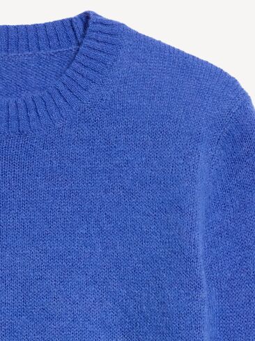 Old Navy Shrunken Cozy Wool-Blend Crew-Neck Sweater - CRAYON BLUE in Kuwait