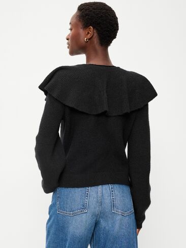 Old Navy SoSoft Cape-Collar Cardigan Sweater - Black Jack in Kuwait