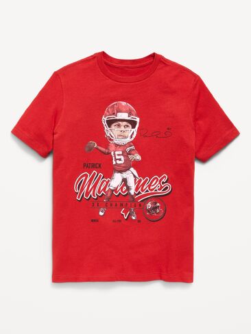 Old Navy Kansas City Chiefs Patrick Mahomes Gender-Neutral Graphic T-Shirt for Kids - Sour Cherry in Kuwait