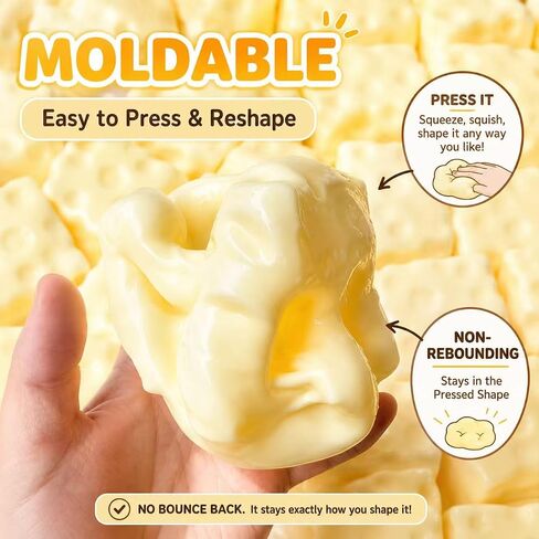 Realistic Swiss Cheese Squishy Toy – Dough Texture Stress Relief Fidget Toy for Adults, Anxiety Relief Sensory Tool, Unique Desk Decor, Not Edible-1PC in Saudi Arabia