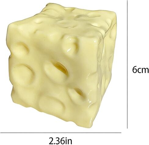 Realistic Swiss Cheese Squishy Toy – Dough Texture Stress Relief Fidget Toy for Adults, Anxiety Relief Sensory Tool, Unique Desk Decor, Not Edible-1PC in Saudi Arabia