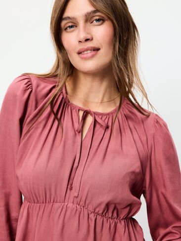 Old Navy Long-Sleeve Ruched Tie-Neck Top - ISLAND FLOWER in Saudi Arabia