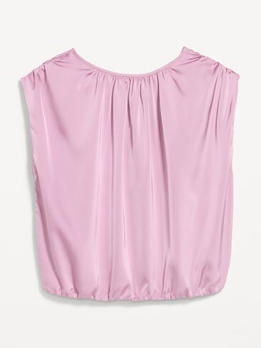 Old Navy Boatneck Drapey Bubble-Hem Top - SL SATIN BUBBLE TOP:ROSE DAWN in Saudi Arabia