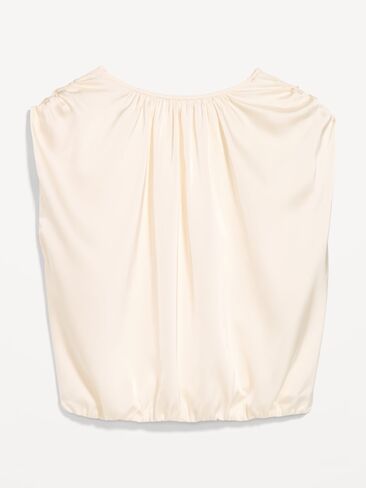 Old Navy Boatneck Drapey Bubble-Hem Top - Creme De La Creme in Saudi Arabia