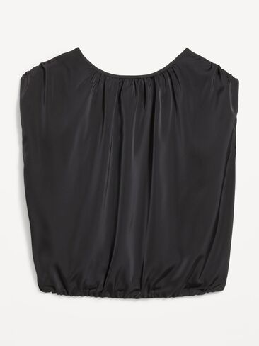Old Navy Boatneck Drapey Bubble-Hem Top - BlackJack in Saudi Arabia