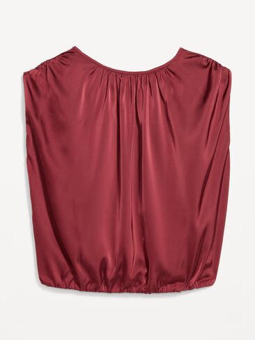 Old Navy Boatneck Drapey Bubble-Hem Top - Emberglow in Saudi Arabia
