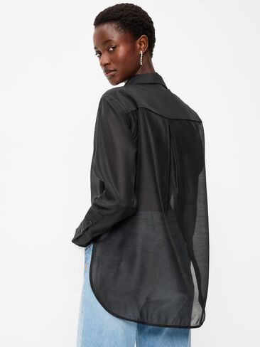 Old Navy Organza Button-Down Shirt - Black Jack in Saudi Arabia