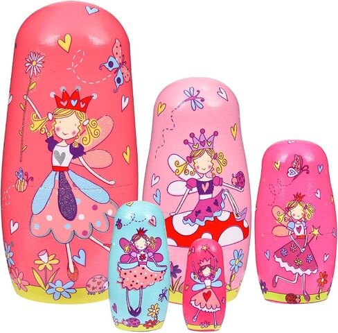 Russian Nesting Dolls, Bear Wooden Stacking Set, 5 Pcs in Saudi Arabia