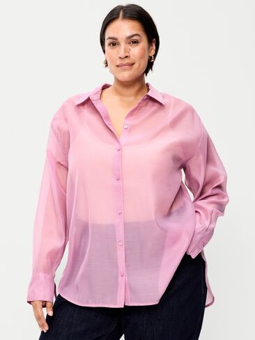 Old Navy Organza Button-Down Shirt - Rose Dawn in Saudi Arabia