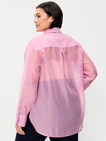 Old Navy Organza Button-Down Shirt - Rose Dawn in Saudi Arabia