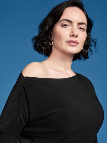 Old Navy Old Navy x Altuzarra Off-The-Shoulder Maxi Dress - Black Jack in Saudi Arabia