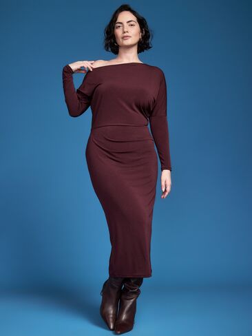 Old Navy Old Navy x Altuzarra Off-The-Shoulder Maxi Dress - Raisin Arizona in Saudi Arabia