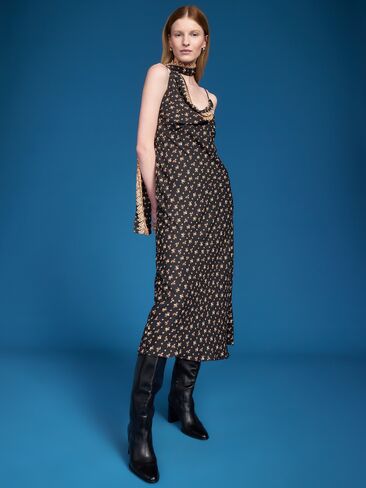 Old Navy Old Navy x Altuzarra Scarf Maxi Dress - Black Floral in Saudi Arabia
