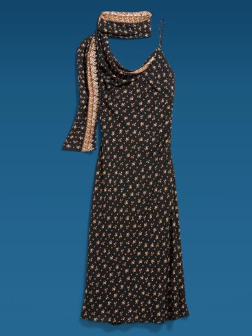 Old Navy Old Navy x Altuzarra Scarf Maxi Dress - Black Floral in Saudi Arabia