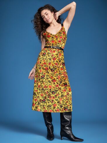 Old Navy Old Navy x Altuzarra Velvet Maxi Dress - Forsythia Yellow in Saudi Arabia